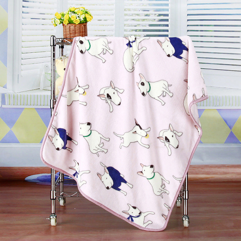 Printed Coral Fleece Dog Blanket
