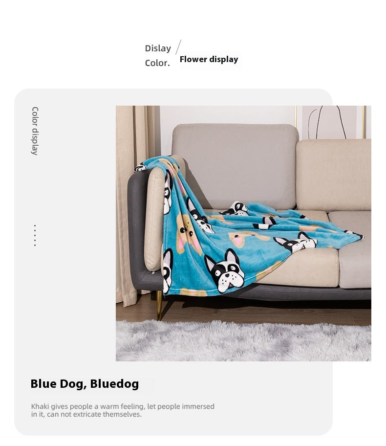 Thickened Double-Sided Flannel Dog Blanket