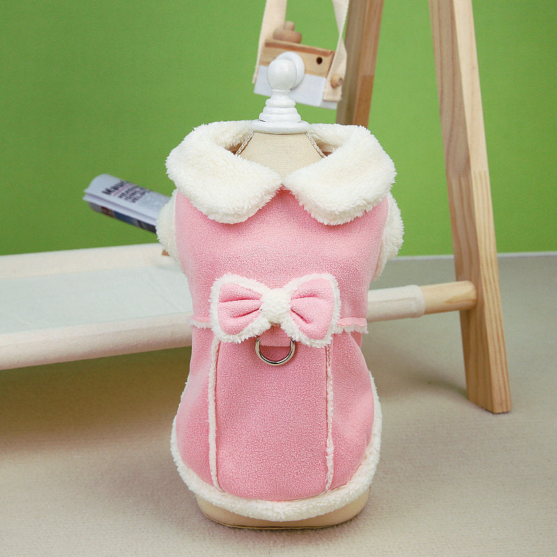 Warm Cotton-Padded Dog Traction Vest