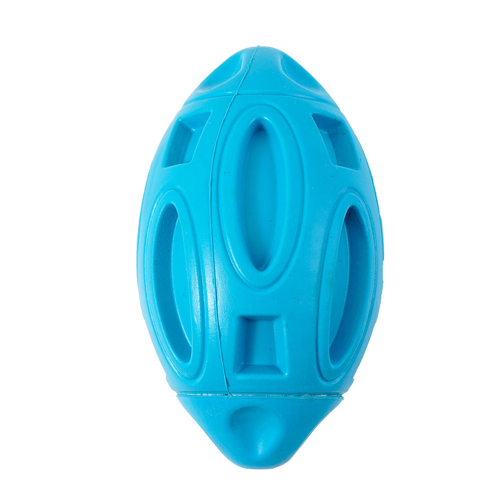 Rubber Squeaky Rugby Dog Toy