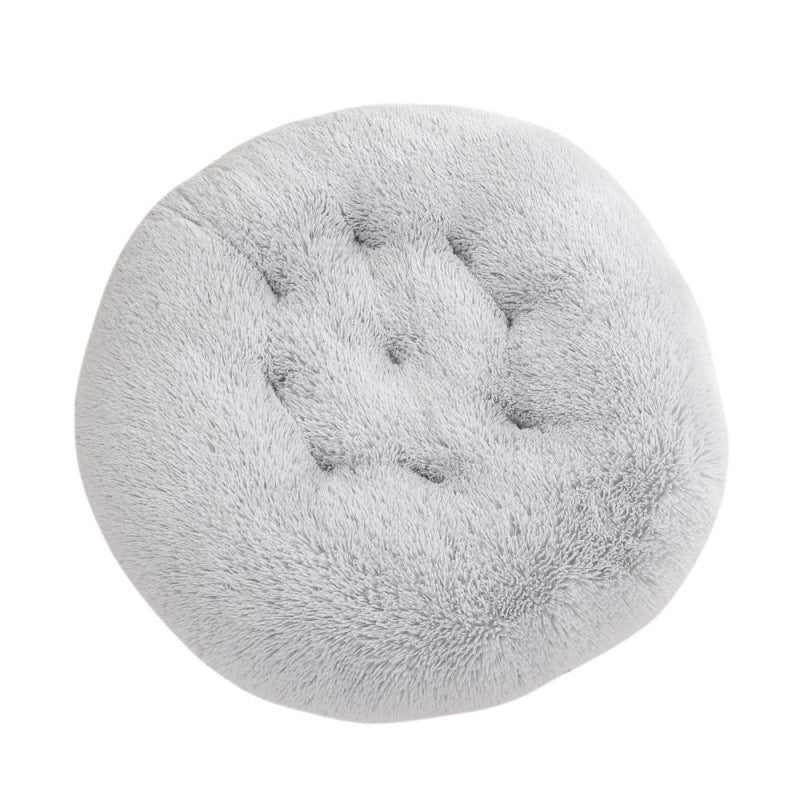 Round Plush Dog Bed Mat