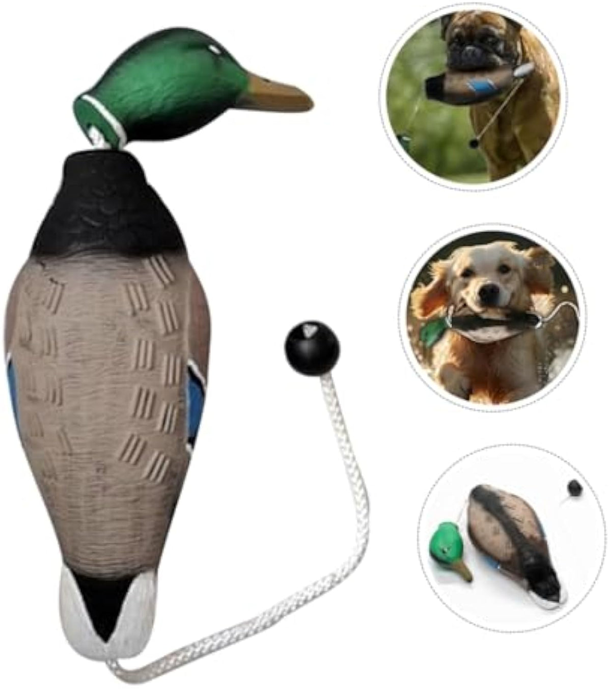 Stuffed Duck Dog Toy For Aggressive Chewers No Stuffing Teeth Grinding Quacking Sound For Dog Training And Throwing Durable Pet Toy For Fun