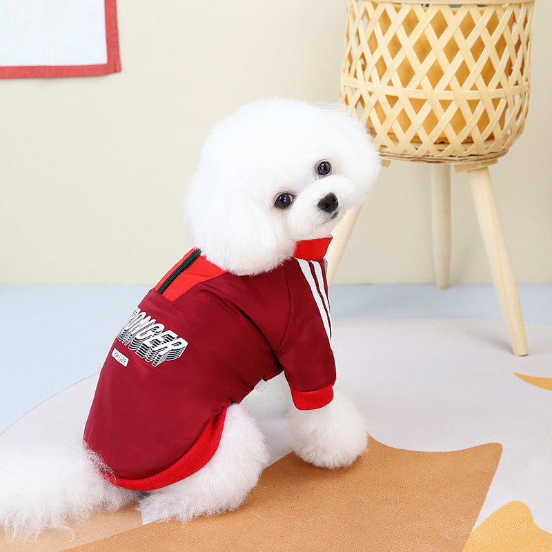 V-Shaped Splicing Thick Warm Dog Coat