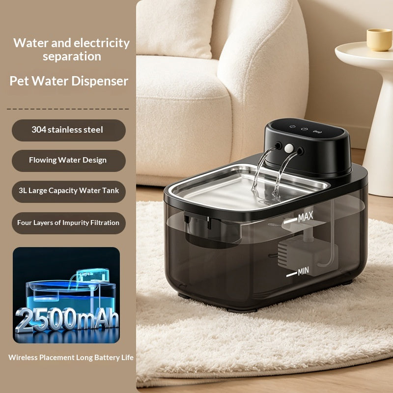 Induction-Activated Smart Pet Water Fountain