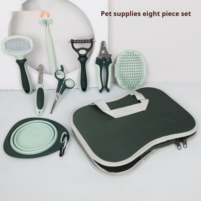Pet Beauty Scissors Comb Bath Brush Set