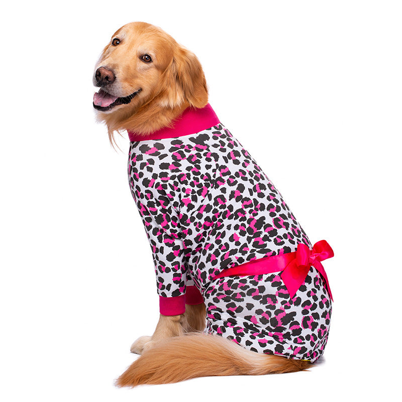 Anti-Fur Bow Big Dog Pajamas