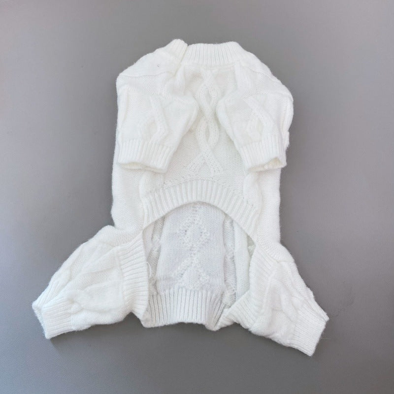 Autumn and Winter Four-Leg Knitted Pet Sweater