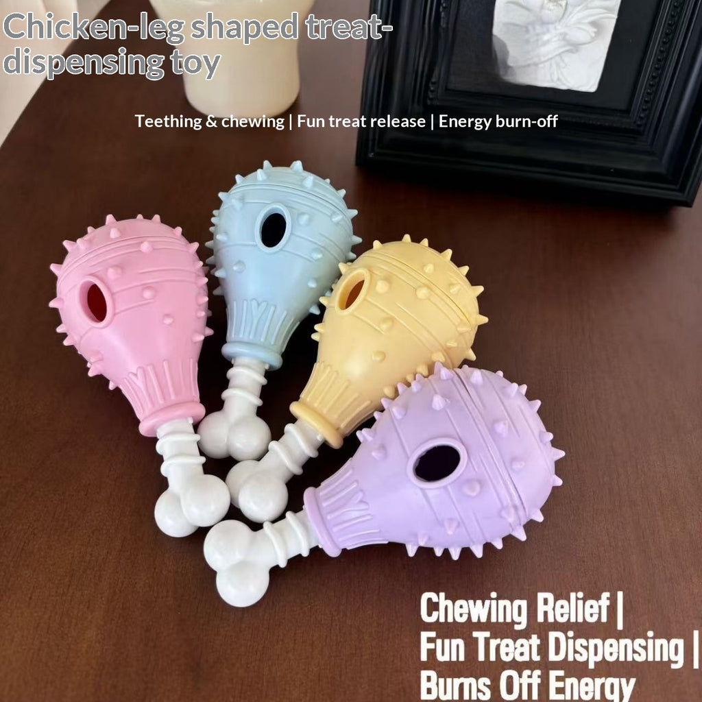 Tpr Chicken Leg Shaped Dog Treat Dispensing Toy - Durable Dental Chew Interactive Puzzle Feeder For Sniffing Boredom Relief And Energy Burni