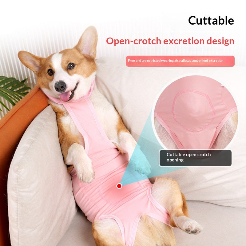 Bandage-Style Breathable Anti-Licking Dog Garment