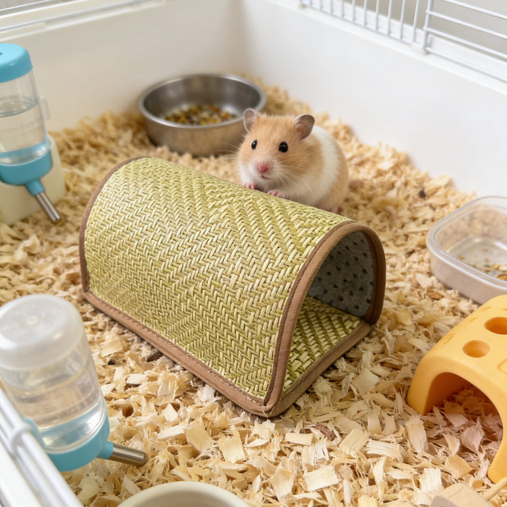 Summer Mouse Cooling Mat Nest Natural Grass Mat Durable And Scratch-Resistant