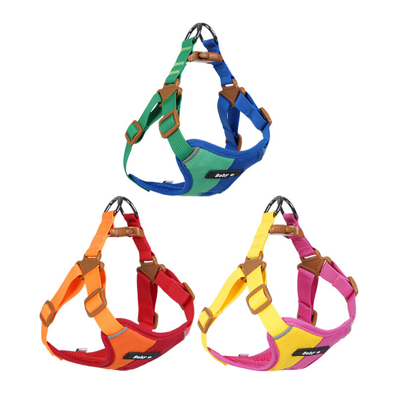 Reflective Two-Tone Dog Harness and Leash