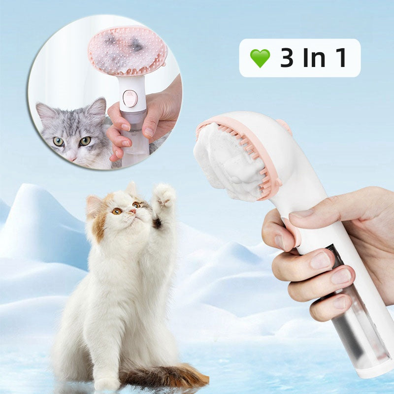3 In 1 Adjustable Steam Pet Brush