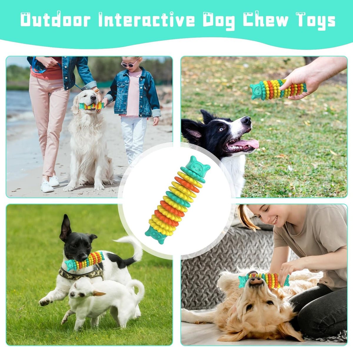 Rubber Caterpillar Dog Chew Toy