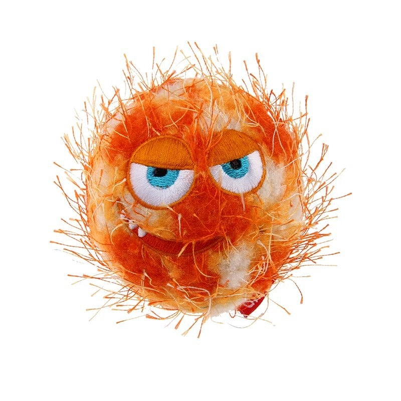 Plush Squeaky Molar Dog Toy Ball