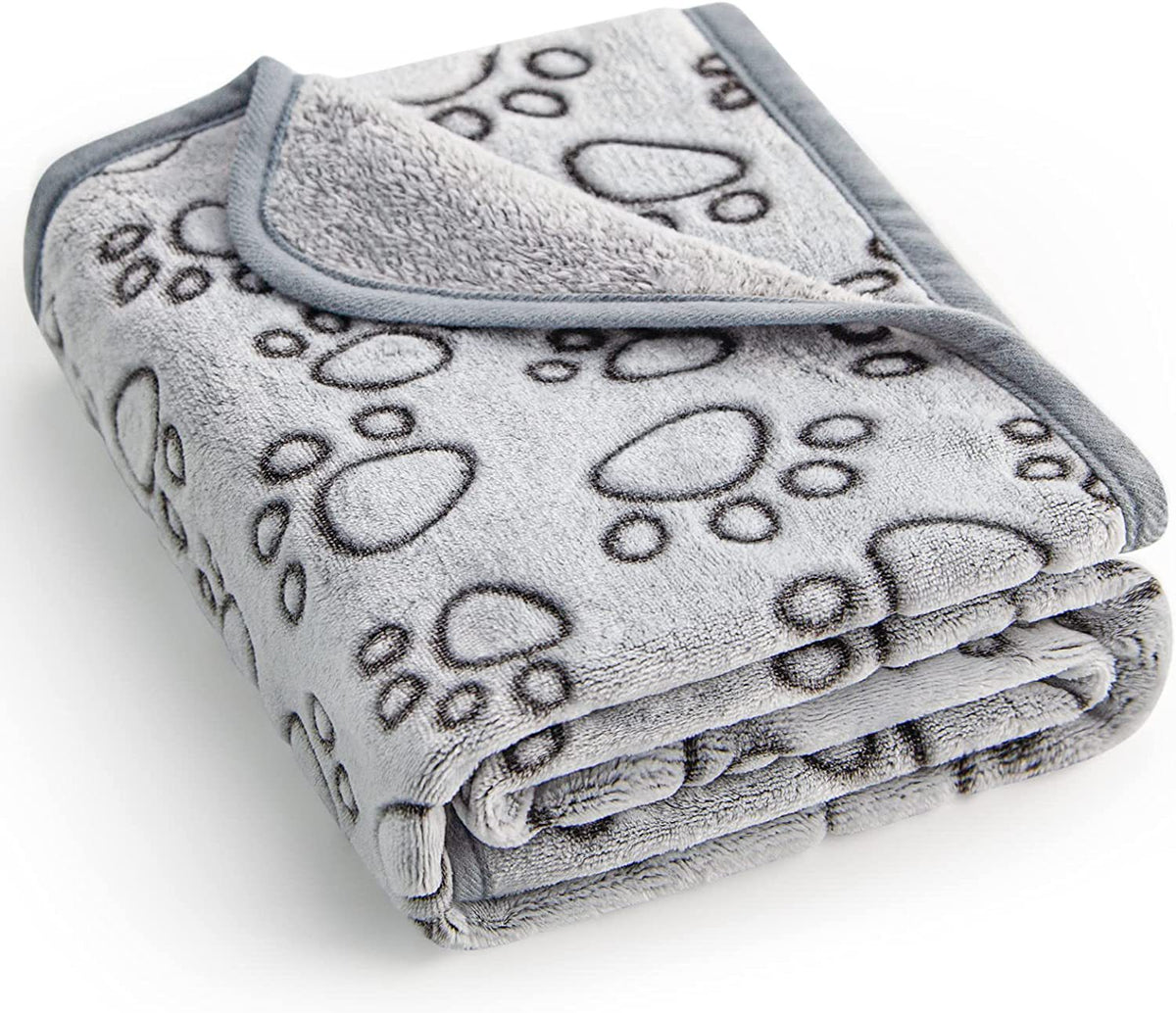 Flower Footprint Flannel Dog Blanket