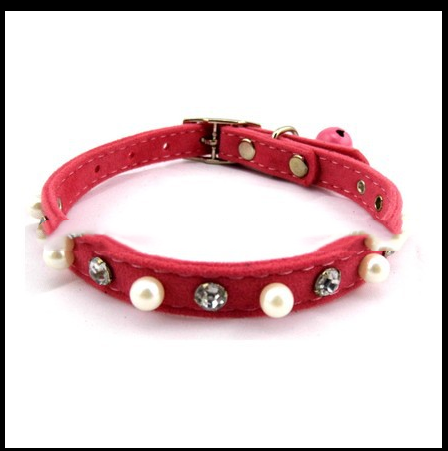 Dog Flocking Pearl Rhinestone Leash