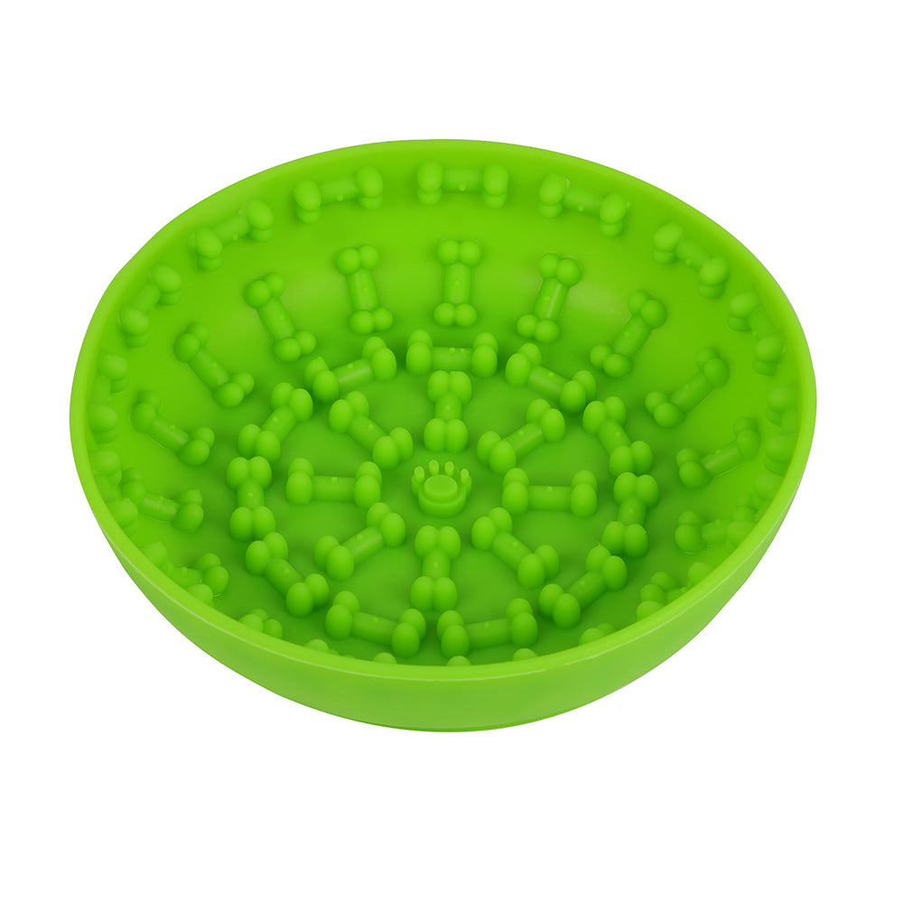 Suction Cup Non-Slip Silicone Pet Slow Feeding Bowl