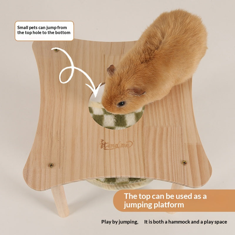 Soft Fleece Guinea Pig Hammock Hideaway - Cozy Hanging Bed Cave For Small Animals