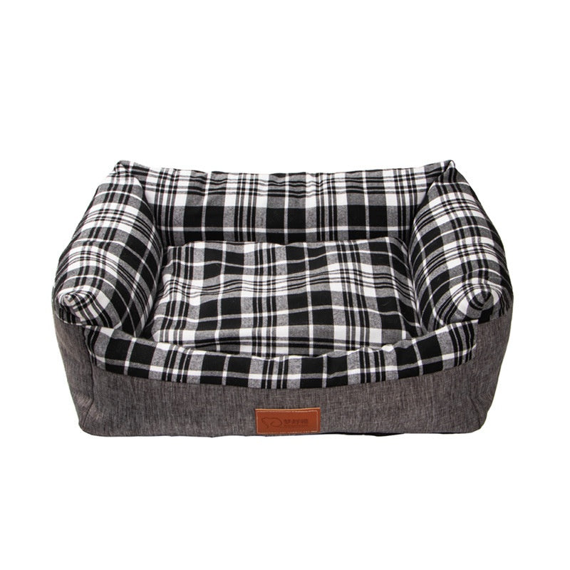Striped Open Nest Square Kennel Universal Warm