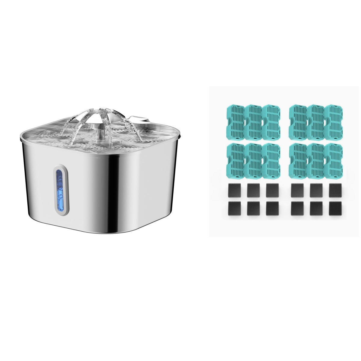 Floral Water Dispenser Dishwasher-Safe Quiet Operation