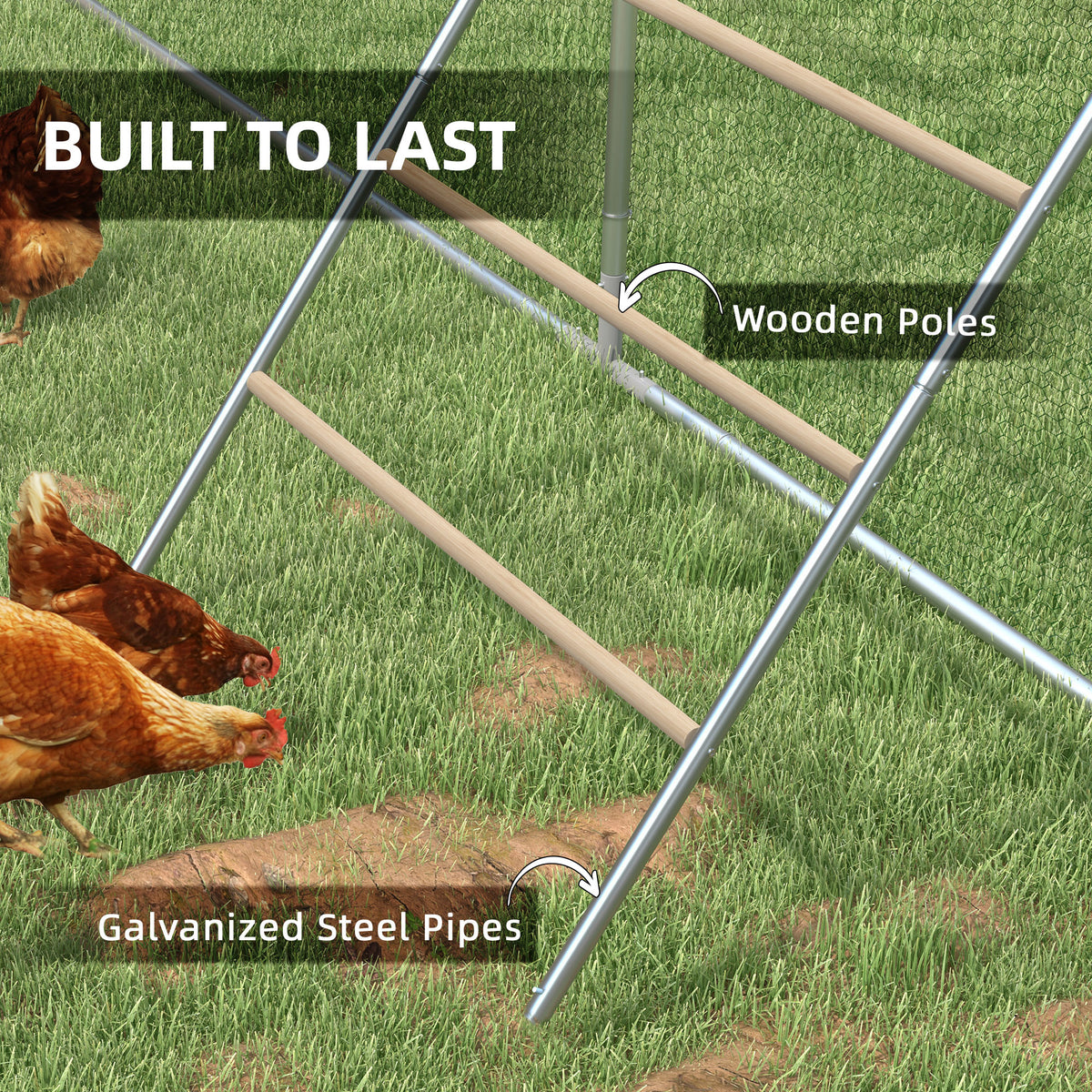 Chicken Roost For Coop, Jungle Gym Roosting Bar, 55" X 33.75"