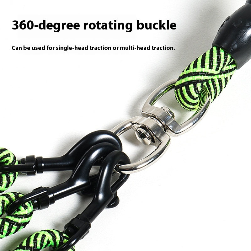Pet Dog Leash Traction Wear-Resistant Multi-Head Dog Leash