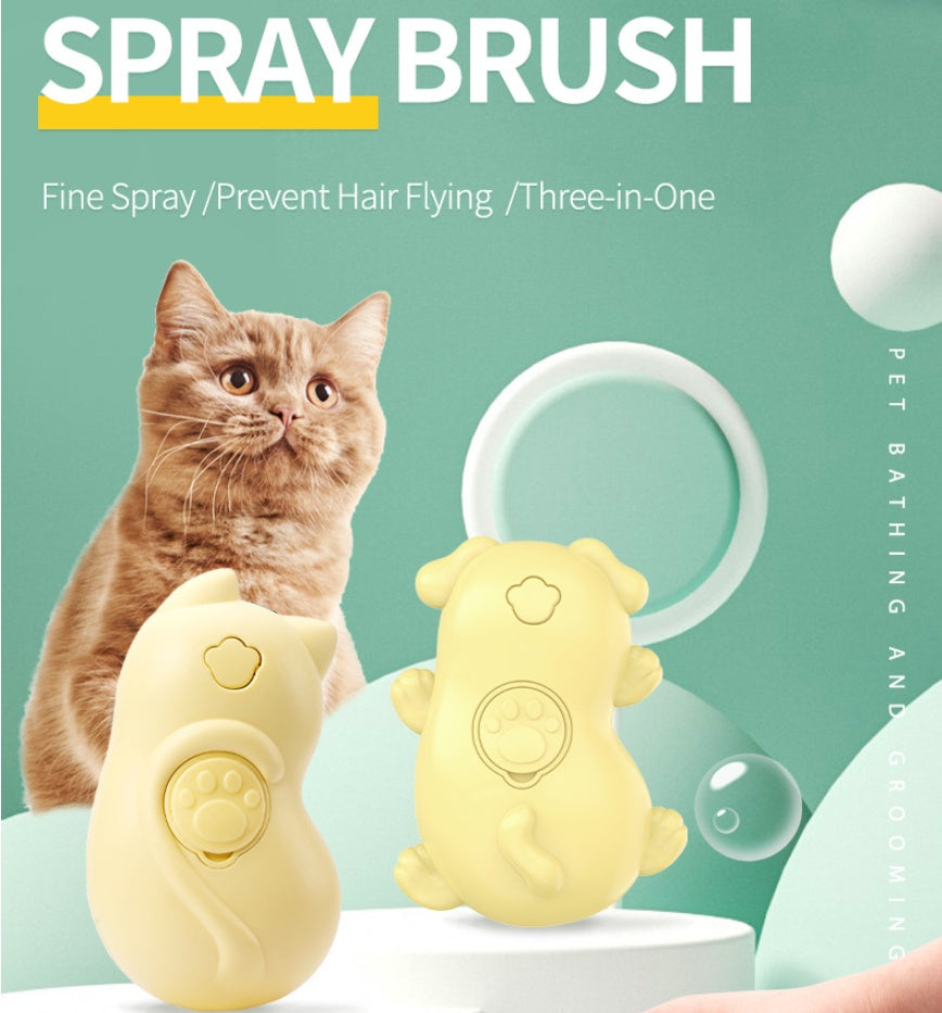 Electric One-Click Disposable Spray Brush Cleaning And Removing Hair Comb