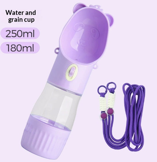 Pet Water Cup Portable Water Bottle Outdoor Dog Drinking Fountain, Feeding And Storage Bowl