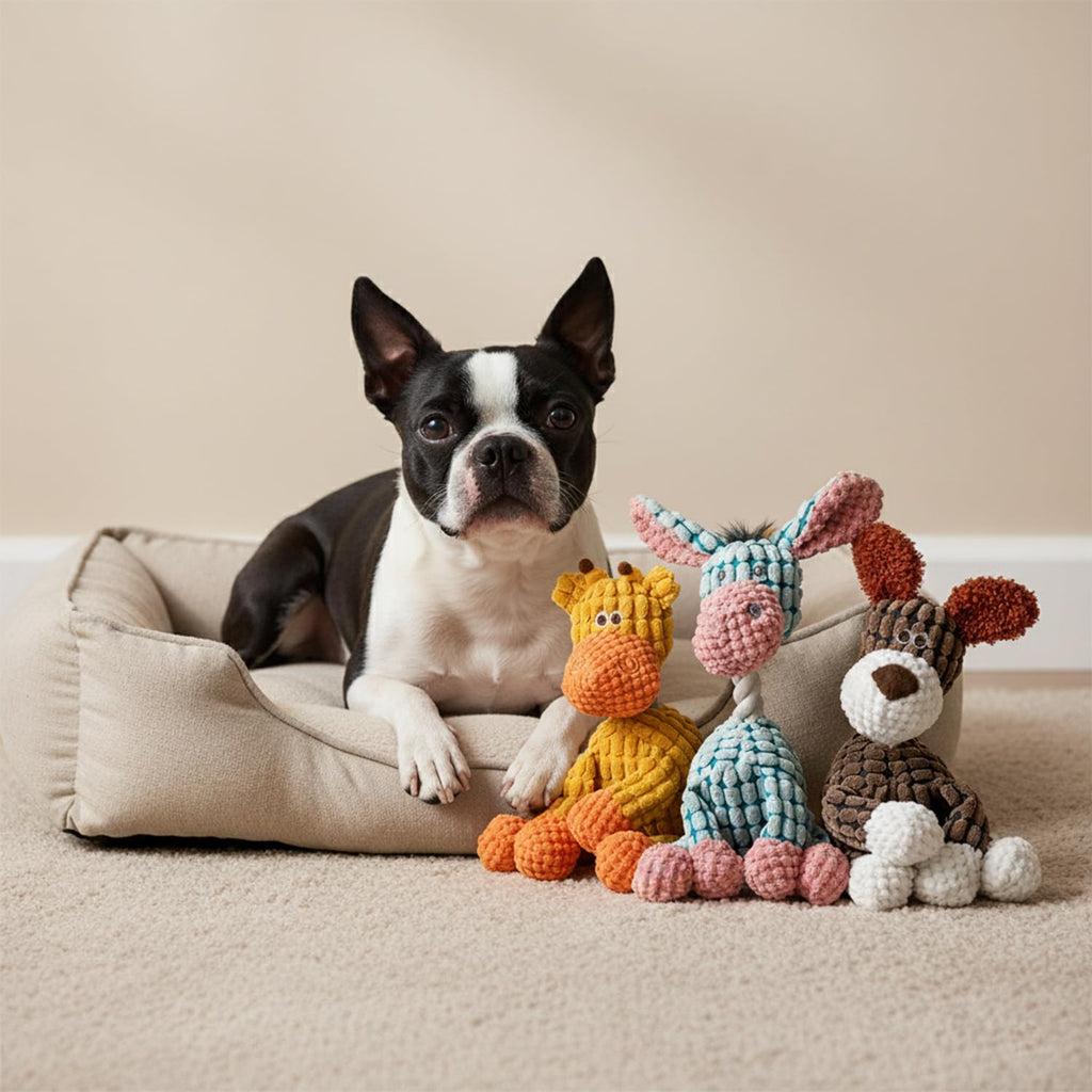 3 Pack Dog Toys Squeaky, Durable Stuffed Plush Puppy Chew Toy Cute Dog Toys For Small Medium Large Dog, Reinforced Sewing, Assortment Value