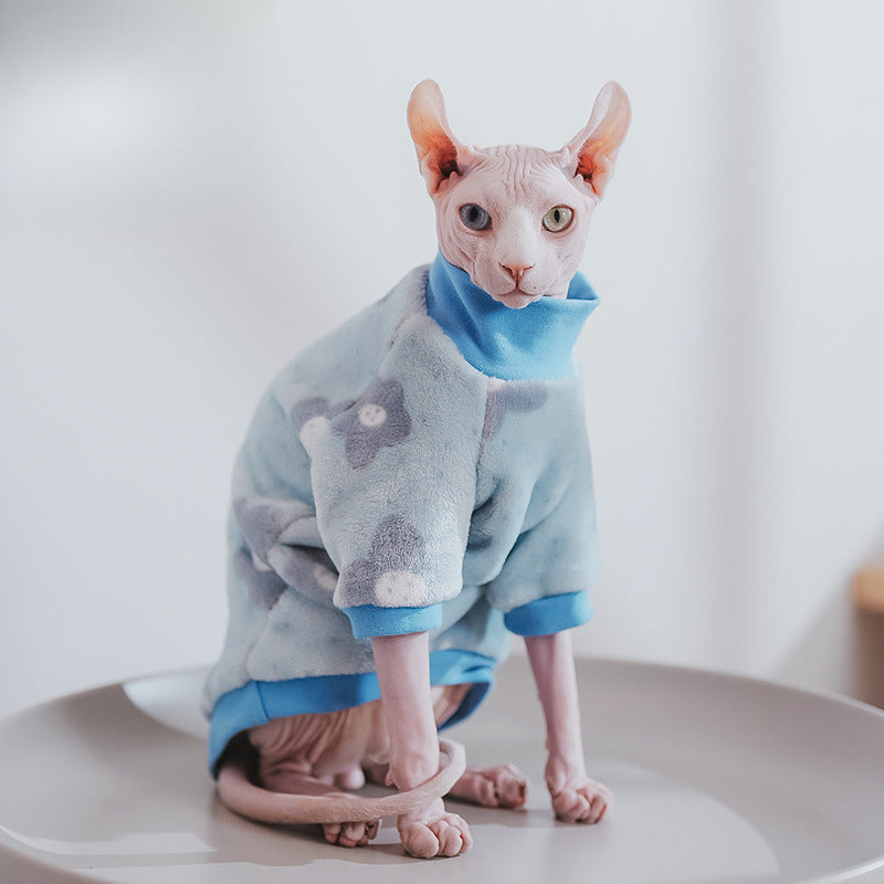 Fleece-Lined Warm Flannel Pet Clothing