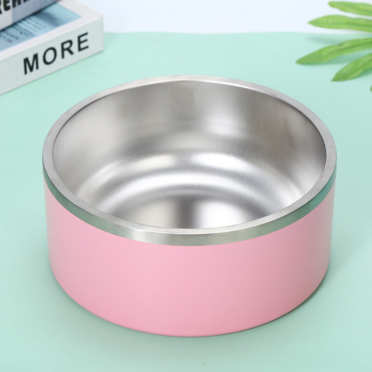 Stainless Steel Round Dog Bowl Large Capacity