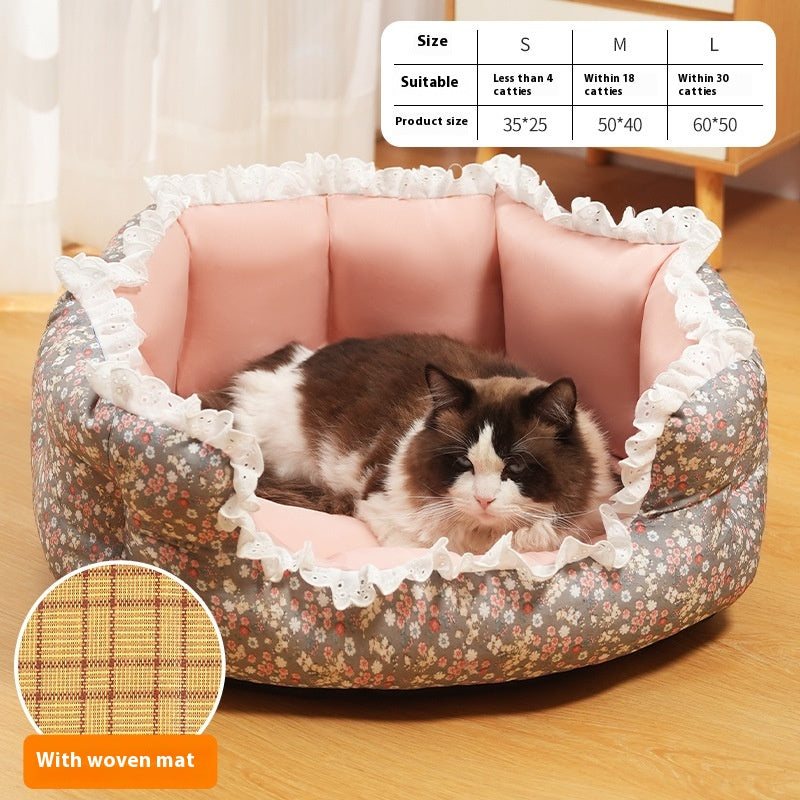 Lace Pet Cushion Mat Four Seasons Universal
