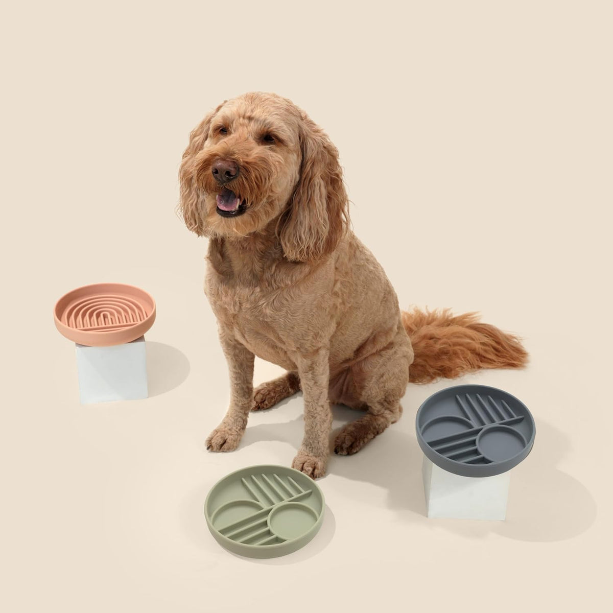 The Slowdown Bowl Silicone Slow Feeder For Dogs Puppies Slow Eating Modern Lick Mat Design Reduces Gulping Dishwasher Fit For All Breed Meal