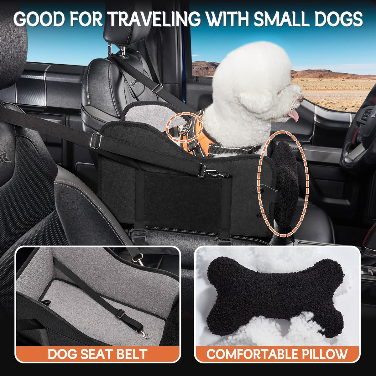 Small Dog Center Console Car Seat