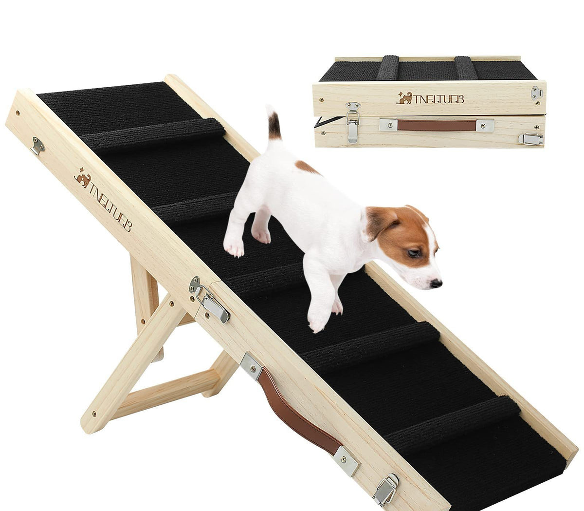 Wooden Adjustable Foldable Dog Ladder Ramp