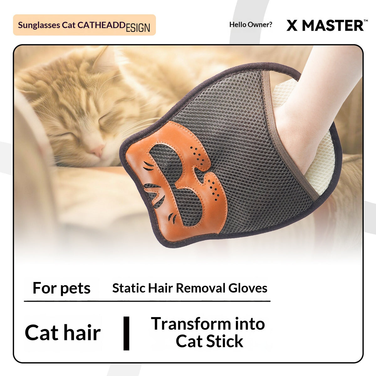 Pet Static Hair Removal Glove