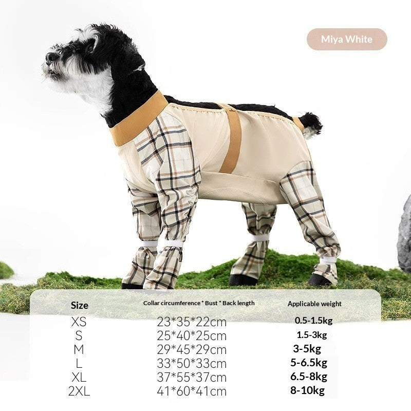 Waterproof Full-Body Pet Pants With Bib