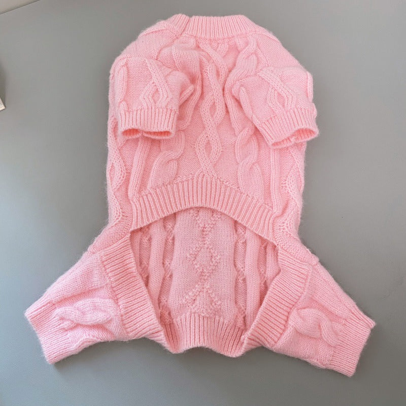 Autumn and Winter Four-Leg Knitted Pet Sweater
