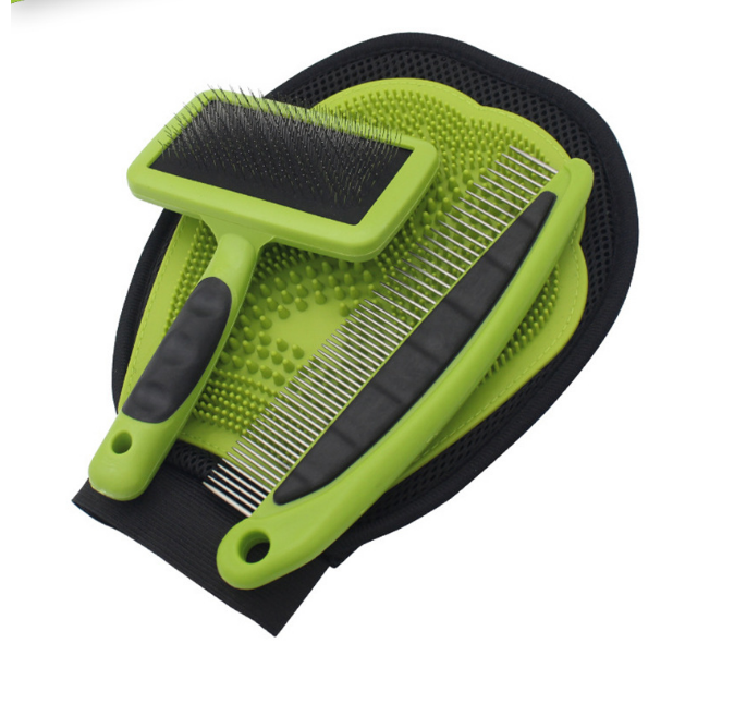 Pet Cleaning Set With Rake Comb