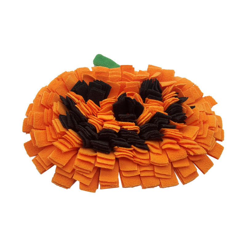 Pet Smell Mat Pumpkin Woollen Pad Anti-Choke Slow Food Training Mat