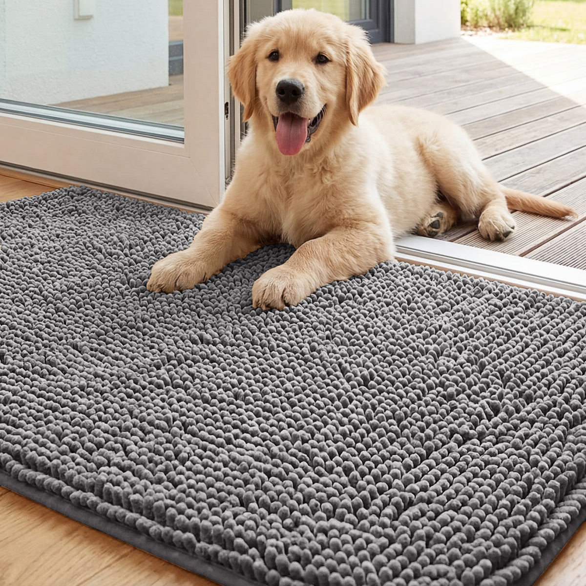 Non-Slip Water-Absorbent Long-Pile Pet Mat