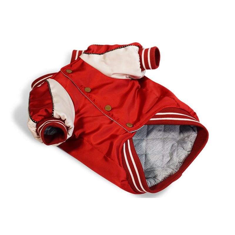 Dog Shiny Cotton Jacket Two-Legged Clothes