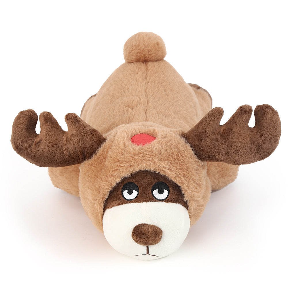 Plush Elk and Brown Bear Pet Toy