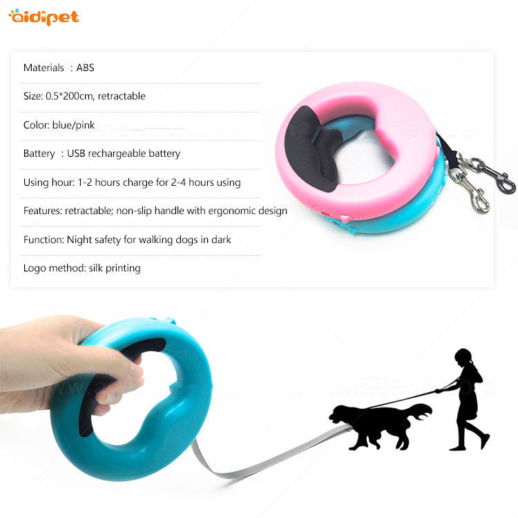 LED Automatic Retractable Dog Leash