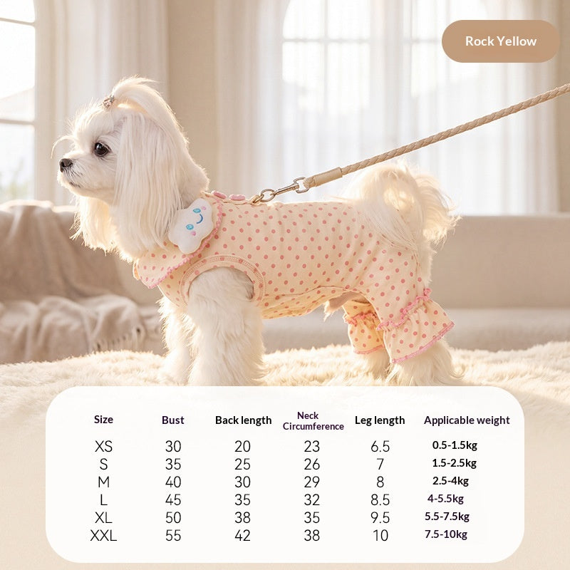 Polka-Dot Dog Harness Belly Wrap