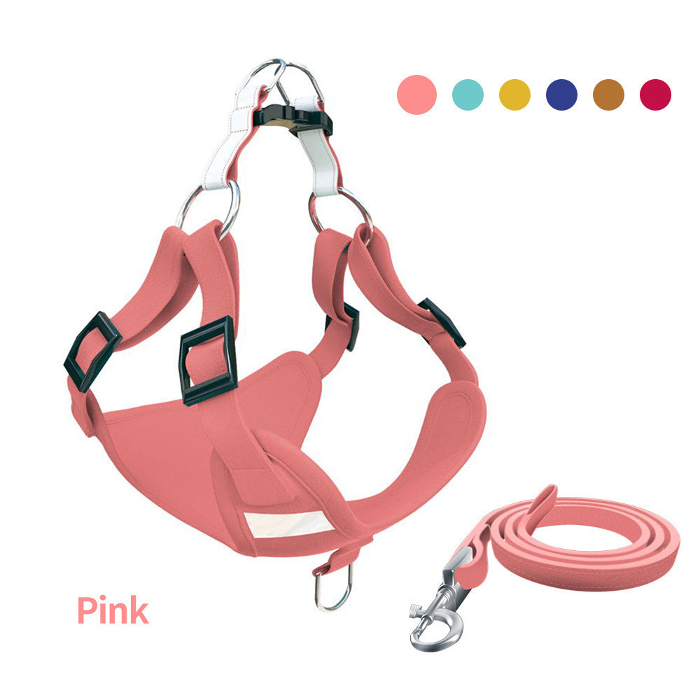 Reflective Dog Leash Vest Harness Set