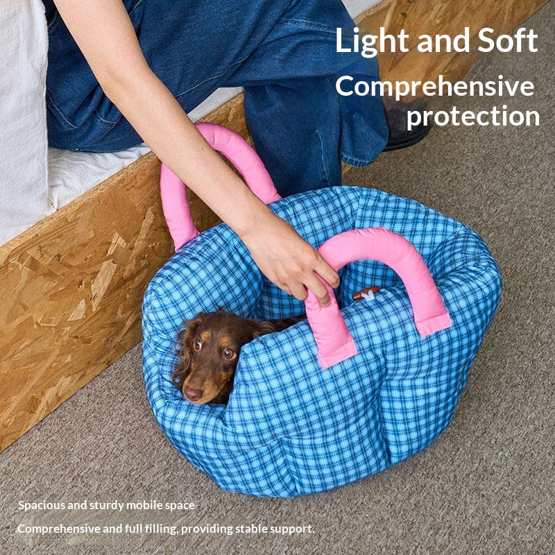 Portable Seat-Mounted Indoor Pet Bed