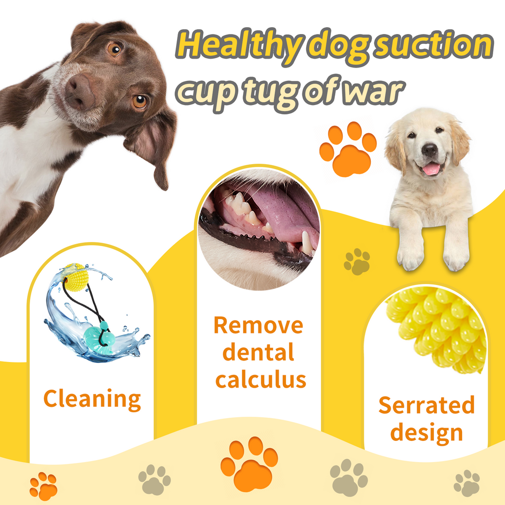 Corn Ball Chew Toys For Interactive Suction Cup Dog Tug Of War Toys Teething Rope Toys For Dog Boredom Enrichment Teeth Cleaning For Medium