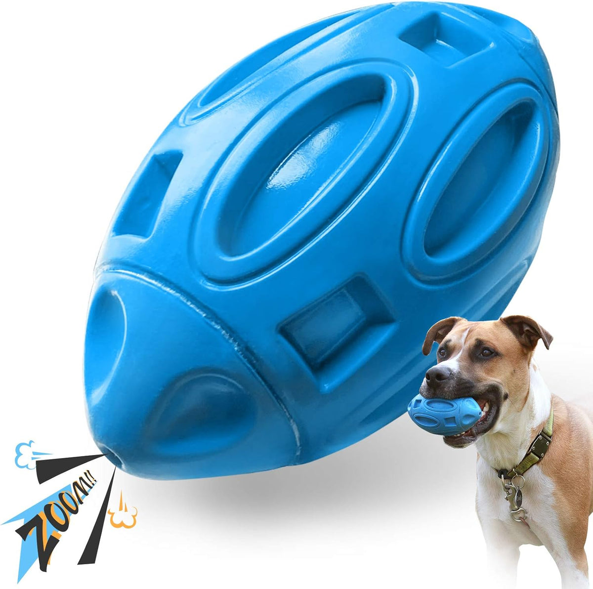 Squeaky Dog Toys For Aggressive Chewers Rubber Puppy Chew Ball With Squeaker, Almost Indestructible And Durable Pet Toy For Medium And Large