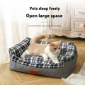 Striped Open Nest Square Kennel Universal Warm